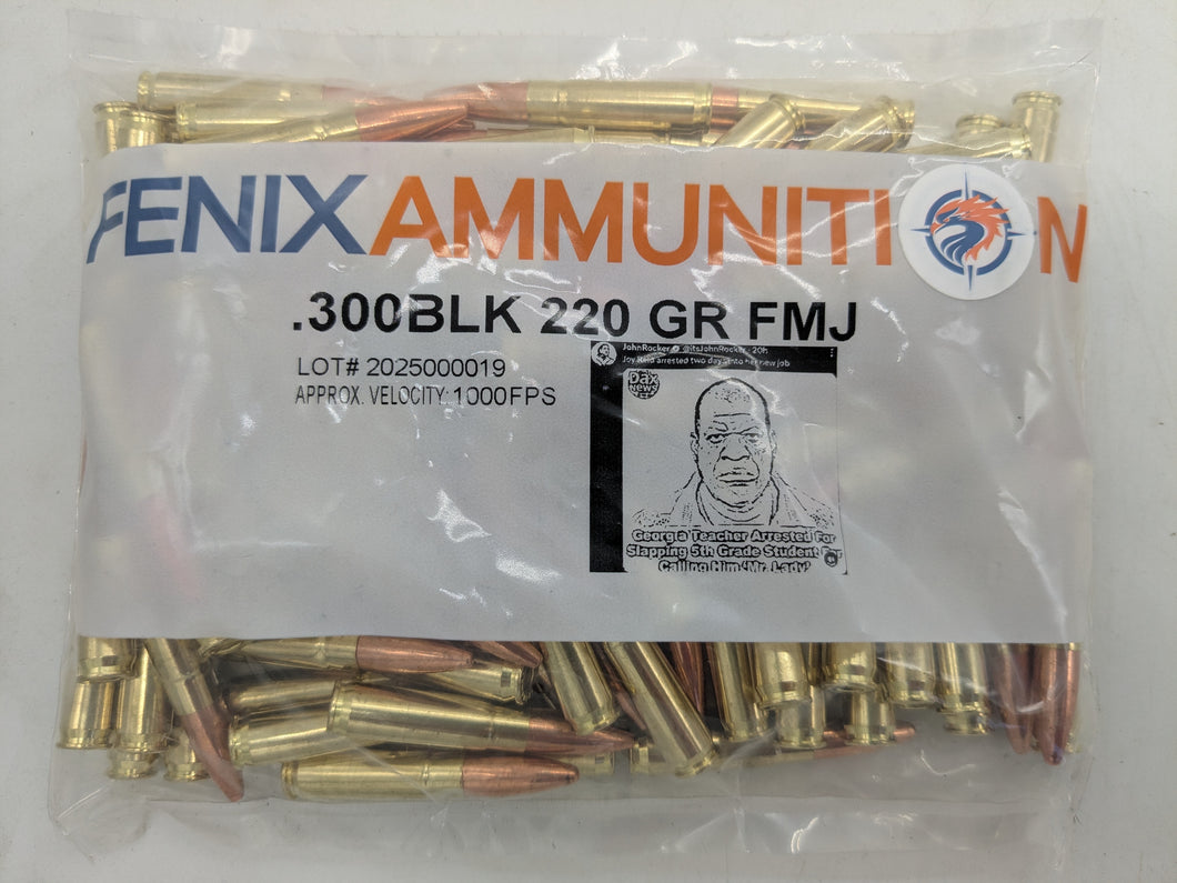 .300 Blackout 220gr FMJ (Subsonic) (100 ct.)